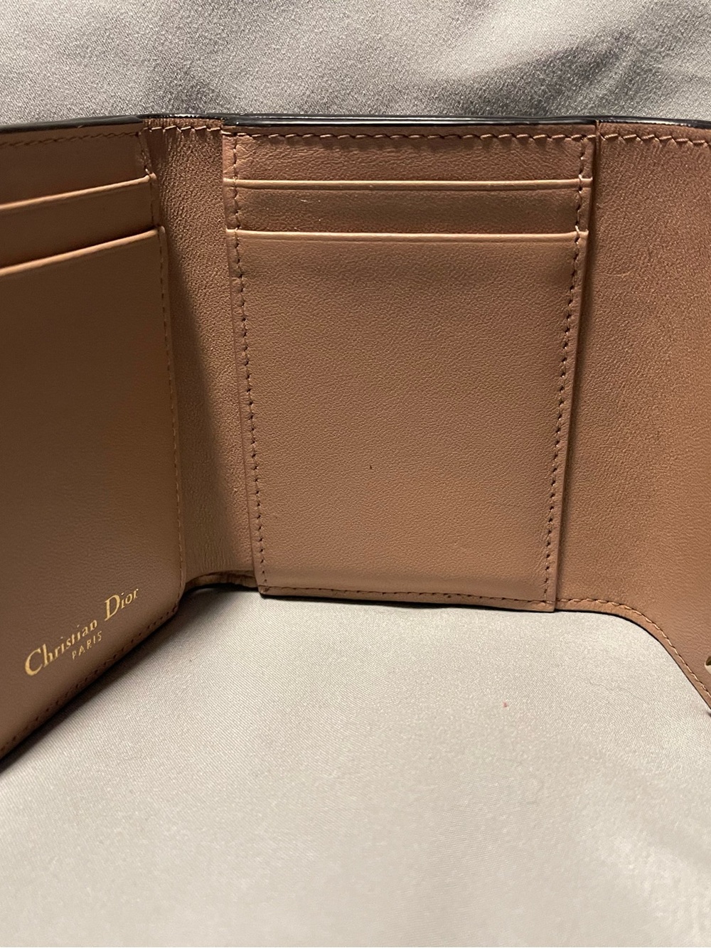 Dior Mini Saddle Wallet in Dusty Rose with Gold Hardware - Picture 3 of 10
